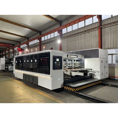 4 Colors Printing Slotting Die-Cutting Folder Gluing Strapping Box Making Line Machine