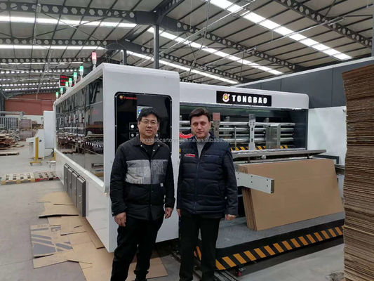 4 Colors Printing Slotting Die-Cutting Folder Gluing Strapping Box Making Line Machine