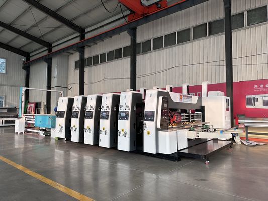 11000 PCS/H Carton Box Flexo Printing Slotting Rotary Die Cutting Vibration Stacker Machine