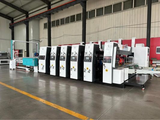 180000 KG Automic High Speed Corrugator Flexo Four Colour Printer Diecutter Shacker