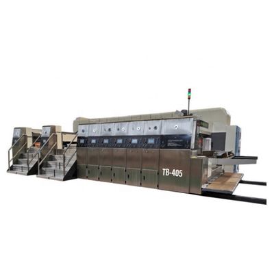 220V/380V/440V Carton Box Printer with Rotary Die Cutter Machine and Vibration Stacker