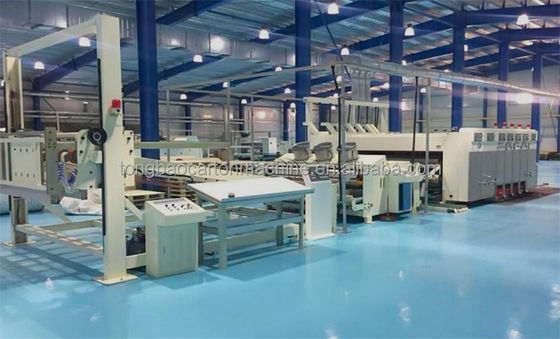 220V/380V/440V Carton Box Printer with Rotary Die Cutter Machine and Vibration Stacker