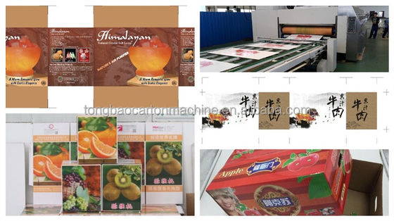 220V/380V/440V Carton Box Printer with Rotary Die Cutter Machine and Vibration Stacker