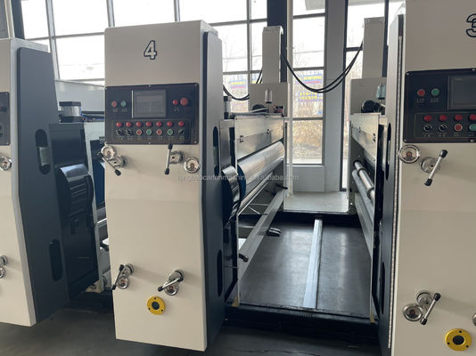 Automatic 3 Color Printing Die Cutting Machine For Corrugated Cardboard