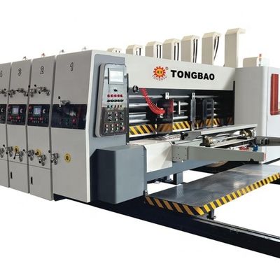 Flexo Plate Carton Box Printing Slotting Machine with 2 Color Printing Die Cutting