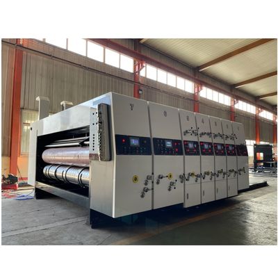 4 Color Flexo Die Cutting And Printing Machine For Cardboard Box Packaging