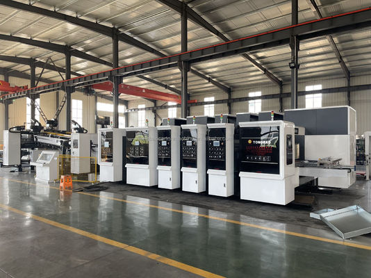Automatic Carton Box Printing Slotting Die Cutting Folding Gluing Machine 60mm