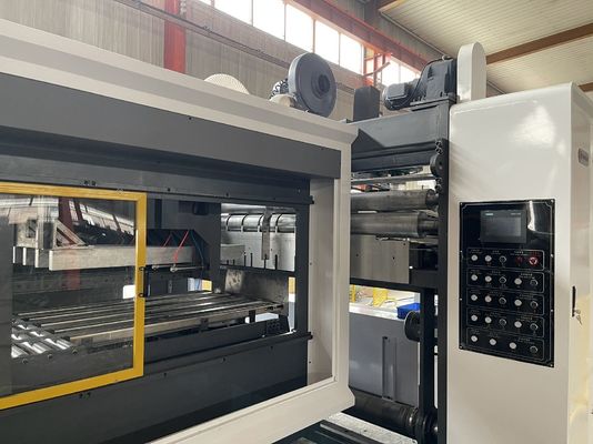 1200mm Automatic Flexo Printing Slotting Die Cutting Folding Gluing Strapping Inline Machine