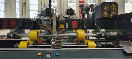 Electric Driven Double Servo Push Plate Box Manual Cardboard Box Stapler for Packaging