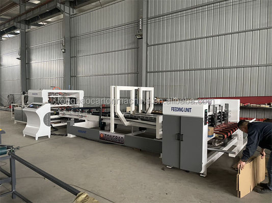 Electric Driven Full Automatic Carton Folder Gluer Machine for Lock Bottom Boxes