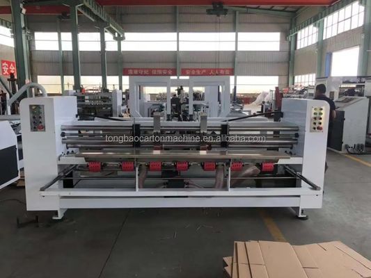 Corrugated Packaging Cartons Automatic Folder Gluer And Stitcher Bundling Machine