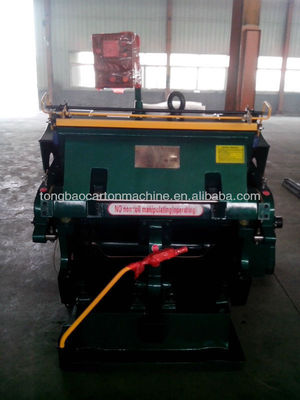 Manual Corrugated Sheet Cardboard Pizza Box Flatbed Die Cutter And Creasing Press Machine