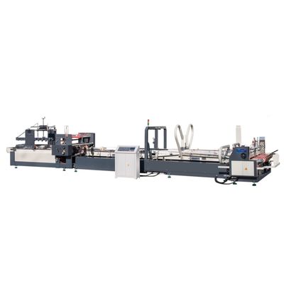 Carton Box Folding Gluing And Stitching Full Automatic Folder Gluer And Stitcher Machine