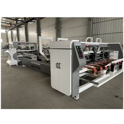 Carton Box Folding Gluing And Stitching Full Automatic Folder Gluer And Stitcher Machine