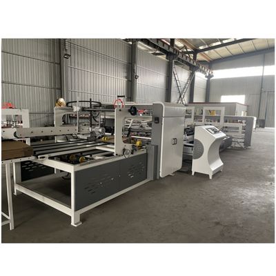 Carton Box Folding Gluing And Stitching Full Automatic Folder Gluer And Stitcher Machine