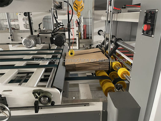 Carton Box Folding Gluing And Stitching Full Automatic Folder Gluer And Stitcher Machine