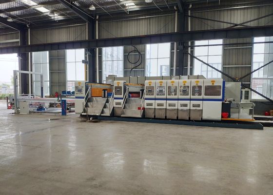 High Definition 4 Colors Flexo Printing Machine With Rotary Slotter Supplies Perfect