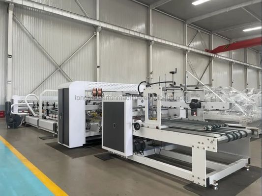 Corrugated Cardboard Folding Gluing and Stitching Machine Paper Cardboard Box Gluing Equipment