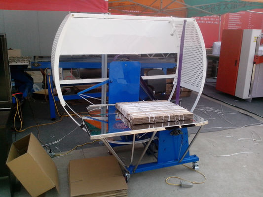 PE Semi Automatic Box Making Packing Belt Carton Tying Bundle Strapping Machinery