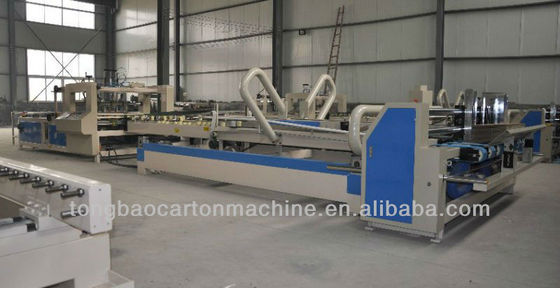 Plastic Packaging Material Tongbao Automatic Gluing Machine for Corrugated Carton Box 100 p/min